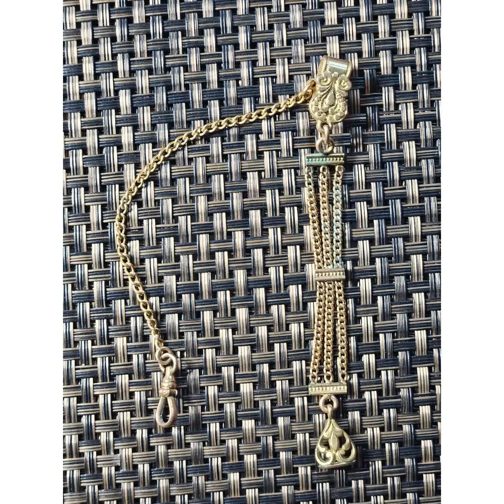 ANTIQUE VICTORIAN D.F.B. CO D.F. BRIGGS GOLD FILLED WATCH FOB CHAIN CHARM